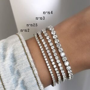 צמיד 925 כסף צמיד טניס ZSI1055-1-2mm ✨ חלום מכסף,
